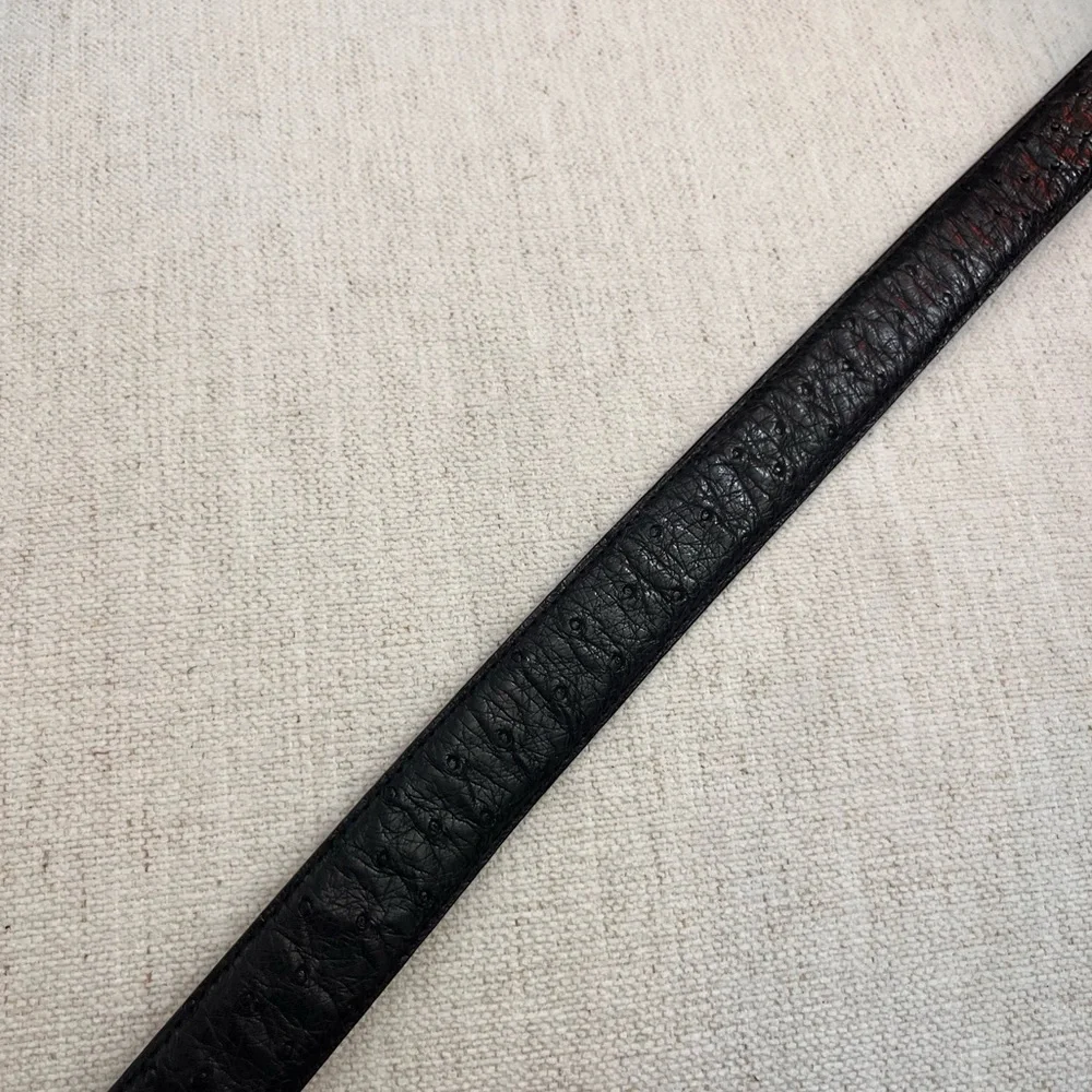 Vintage Ostrich Leather Belt - Picture 3 of 4